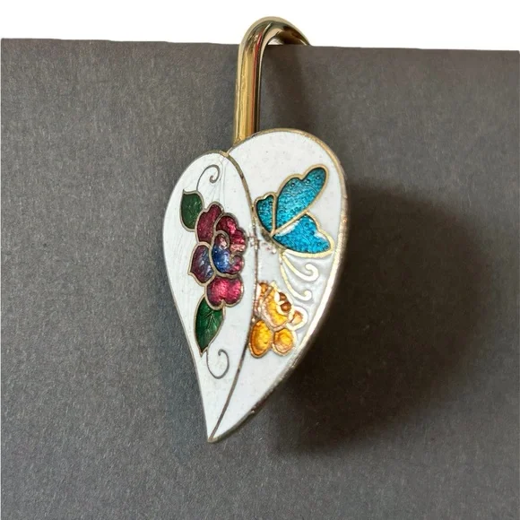 Set of 2 Vintage Cloisonné Enamel Bookmarks - Picture 3 of 5